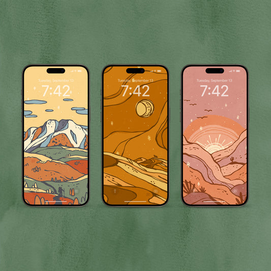 Autumn Landscape Phone Wallpaper Pack - Digital Download