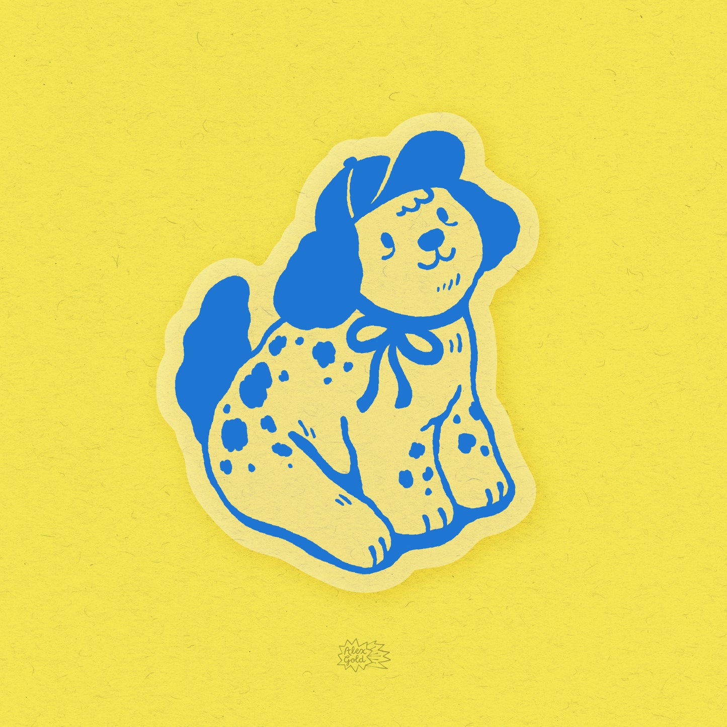 Hat Dog Transparent Sticker