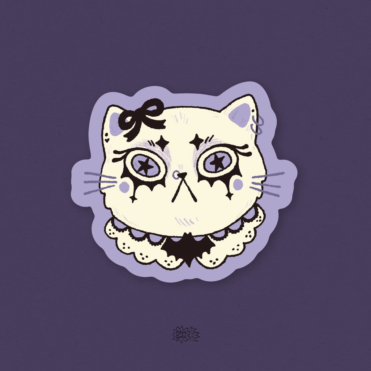 Goth Cat Sticker