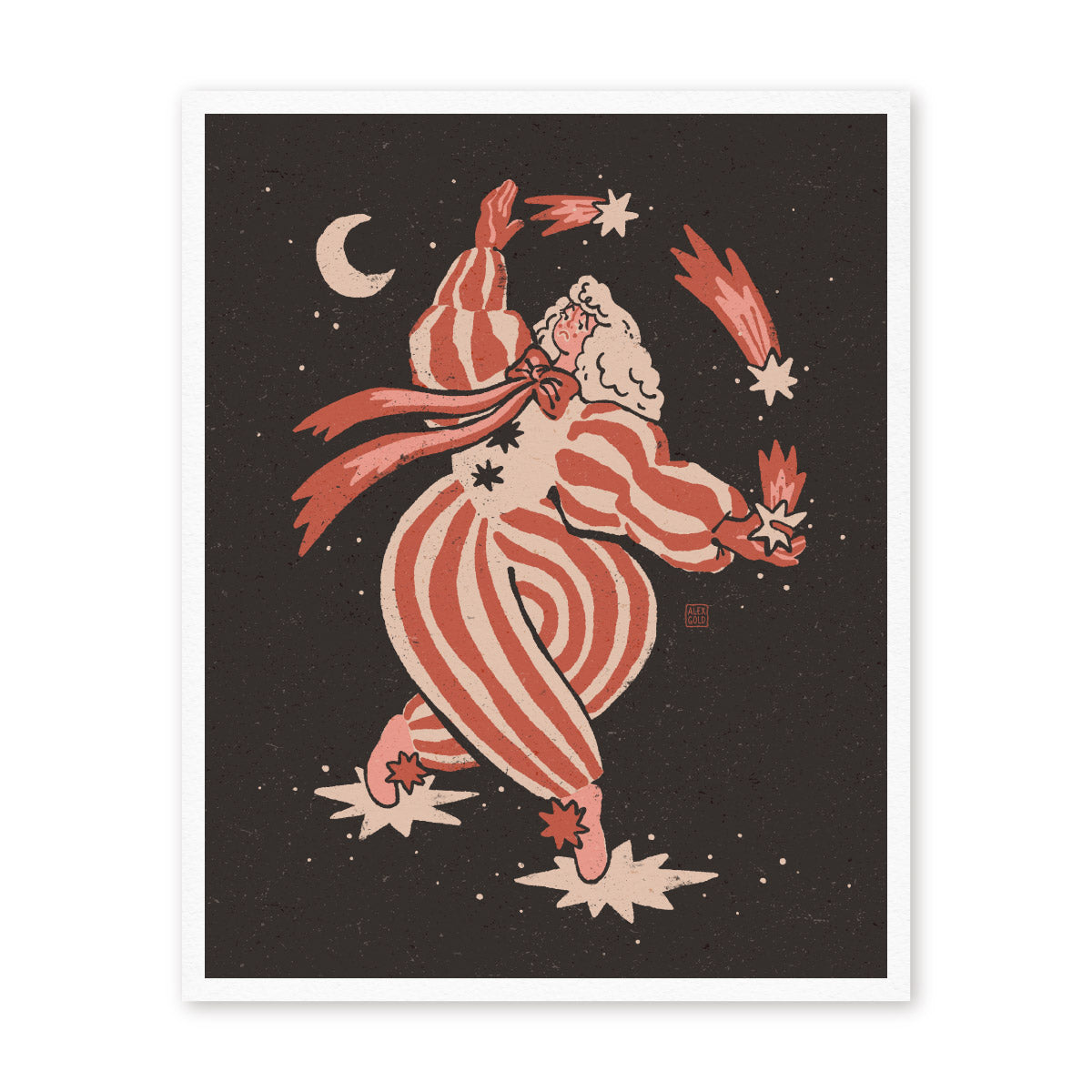 Juggling Clown Art Print