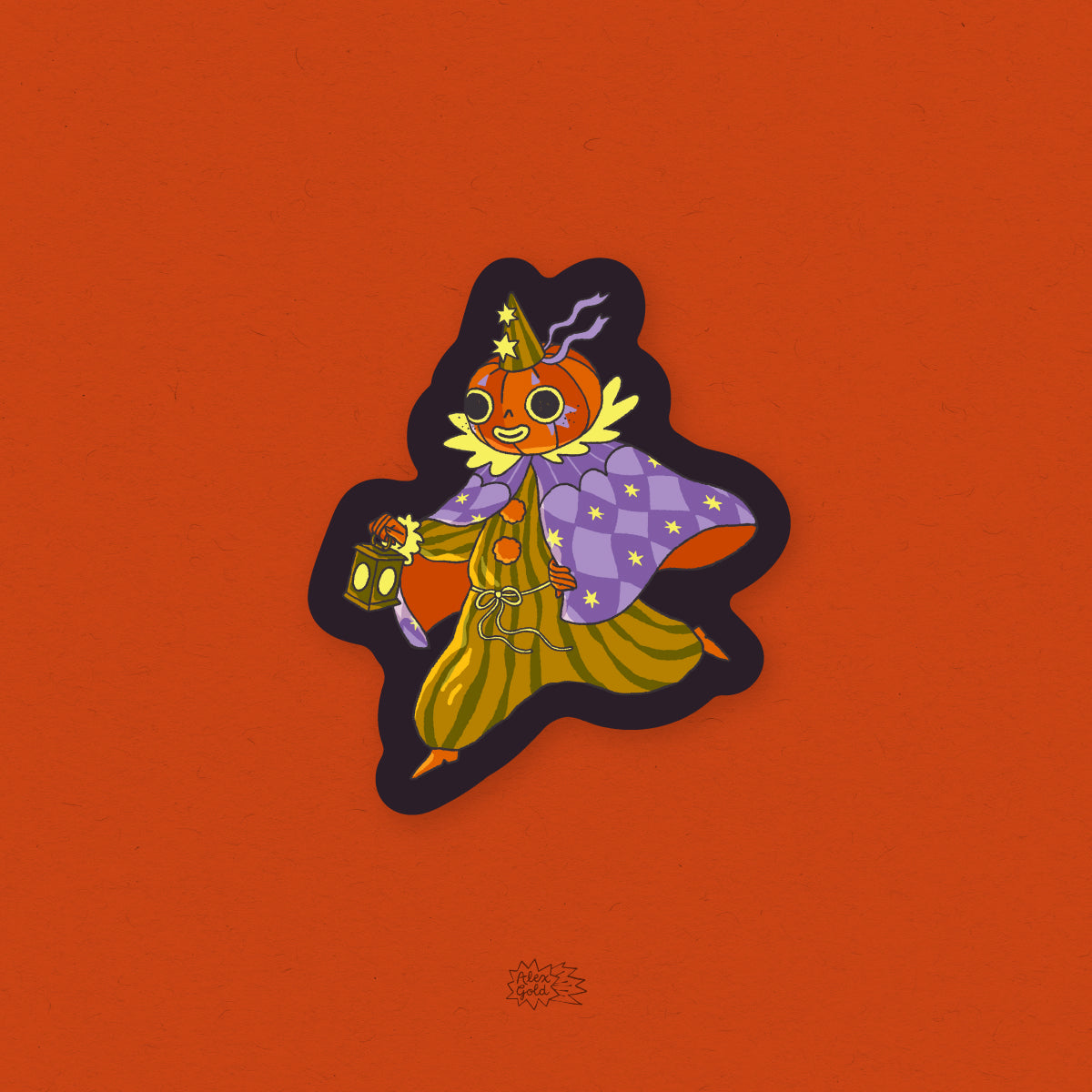 Pumpkin Clown Sticker