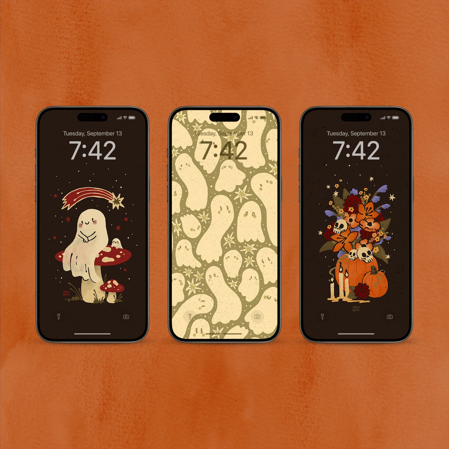 Spooky Season Phone Wallpaper Pack - Digital Download