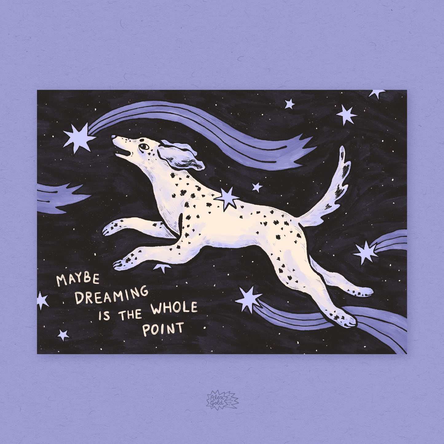 Dreaming Dog Postcard