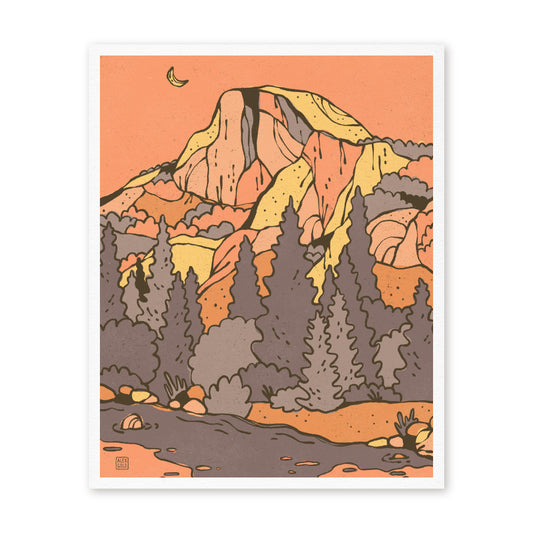 Sunset Half Dome Art Print