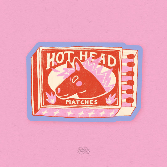 Hot Head Matchbox Sticker