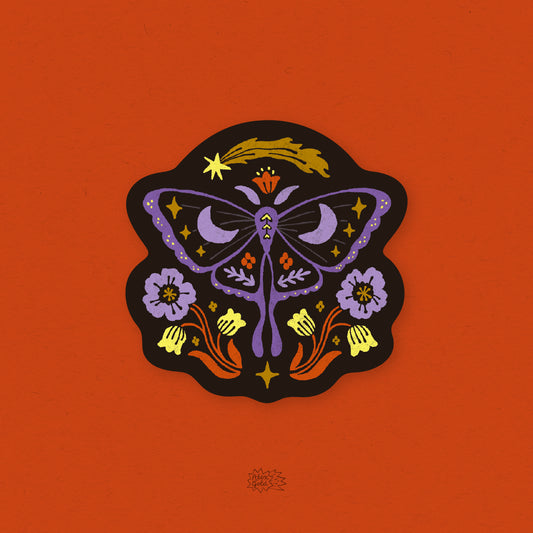 Folk Moth Sticker
