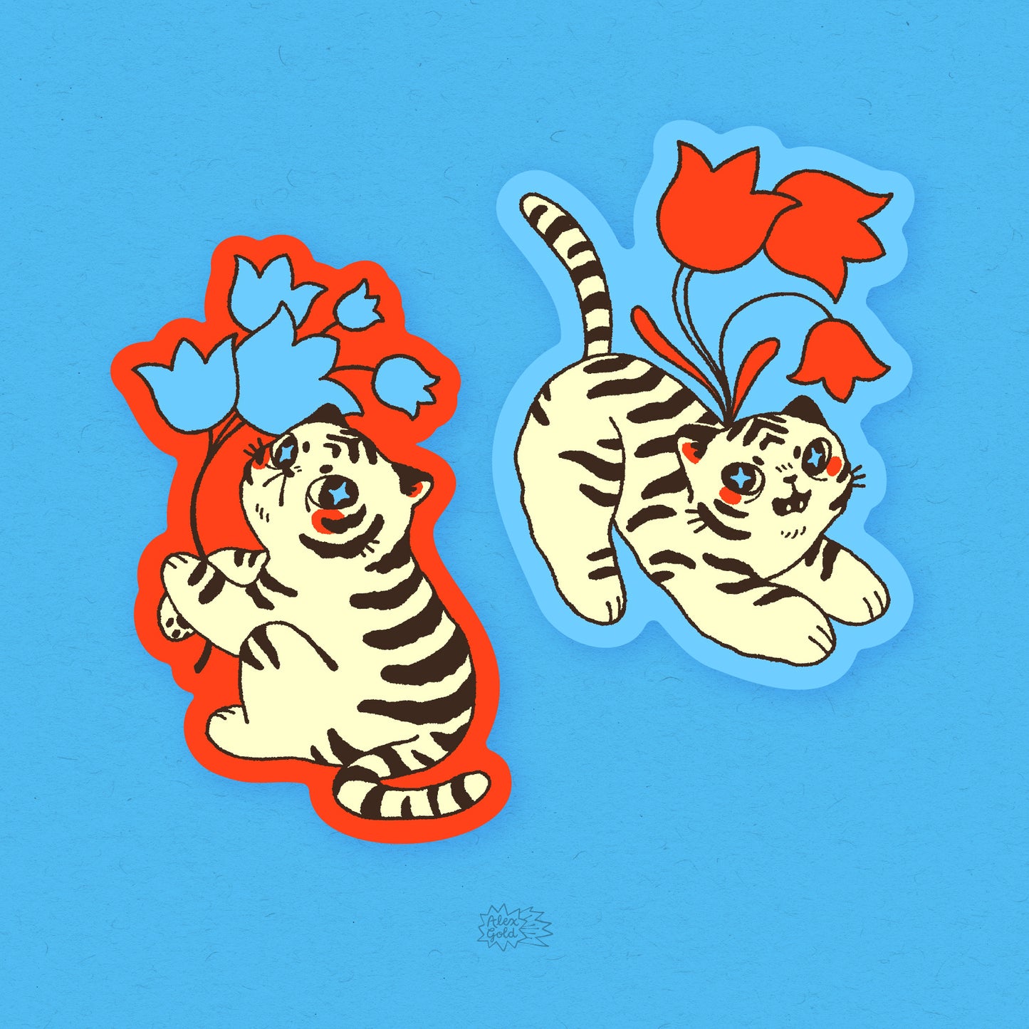 Tulip Tigers Sticker Set